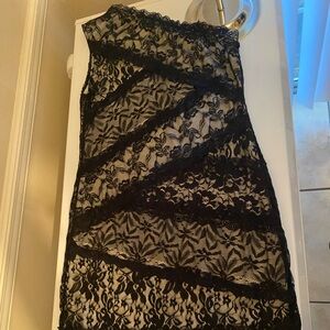 Bailey Blue One Shoulder Lace Dress